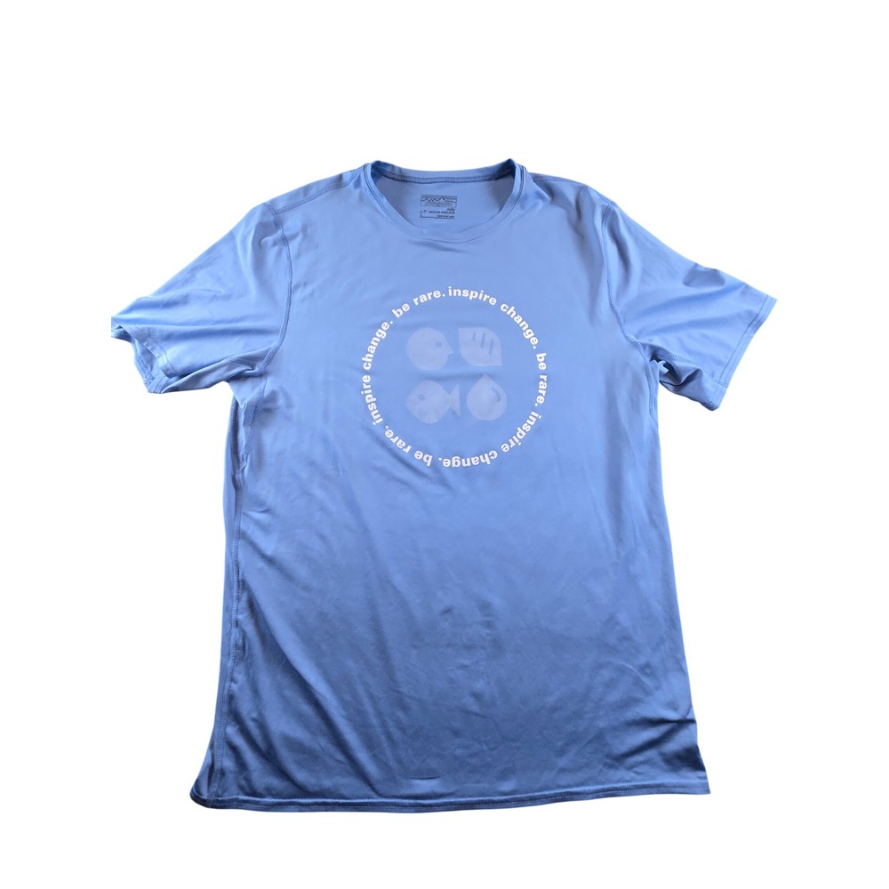 Patagonia‎ Capilene Daily Baselayer Shirt Blue Rare Graphic Mens L XL Asia Fit